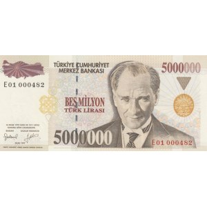 Turkey, 5.000.000 Lira, 1997, UNC, p210b,
