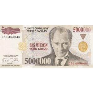 Turkey, 5.000.000 Lira, 1997, UNC, p210a,