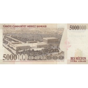 Turkey, 5.000.000 Lira, 1997, XF, p210b,