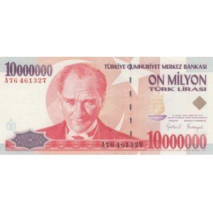 Turkey , 10.000.000 Lira, 1999, UNC, p214,