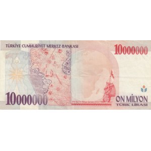 Turkey, 10.000.000 Lira, 1999, VF, p214,
