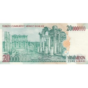 Turkey, 20.000.000 Lira, 2001, AUNC, p215,