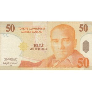 Turkey, 50 New Lira, 2005, VF, p220,