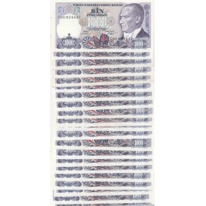 Turkey, 1000 Lira, 1988, XF,AUNC MİXED CONDATİON,  7.EMISSION