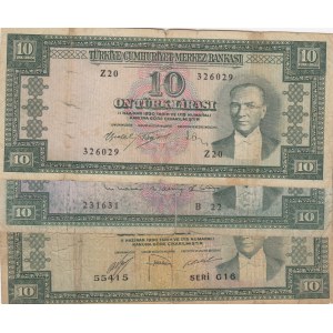 Turkey, 10 Lira, 1952/63, FINE,  5.EMISSION