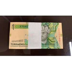 Turkmenistan, 1 Manat, 2014, UNC, p29b, BUNDLE