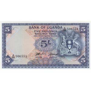 Uganda, 5 Shillings, 1966, UNC, p1