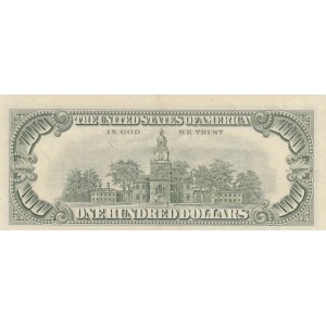United States of America, 100 Dollars, 1985, XF, p479, ERROR