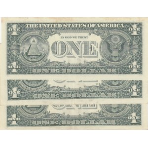United States of America, 1 Dollar, 2006, VF/XF, p523, (Total 3 banknotes)