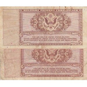 United States of America,  1948, VF, pM16, pM18, 10 Cent, Military Payment; 50 Cent, Military Payment