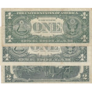 United States of America, 1 Dollar, 1957/1976/1977, VF/XF, p419, p461, p462, (Total 3 banknotes)