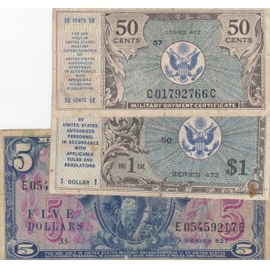 United States of America,  FINE,  total 3 banknotes