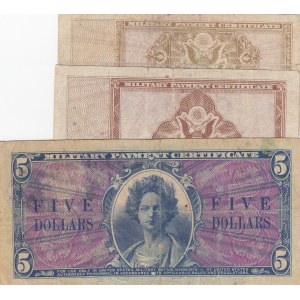 United States of America,  FINE,  total 3 banknotes