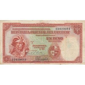 Uruguay, 1 Peso, 1935, VF, p28a