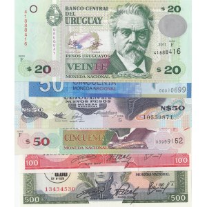 Uruguay,  Total 6 banknotes