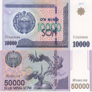 Uzbekistan,  Total 2 banknotes
