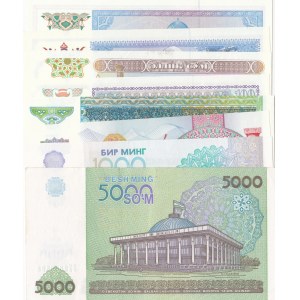 Uzbekistan,  Total 8 banknotes
