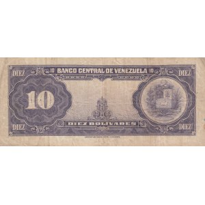 Venezuela, 10 Bolivares, 1945, FINE, p45