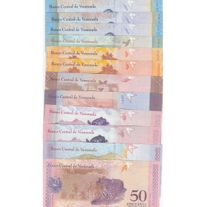 Venezuela,  Different 12 banknotes