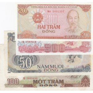 Vietnam,  Total 4 banknotes