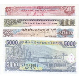 Vietnam,  UNC,  Total 4 banknotes