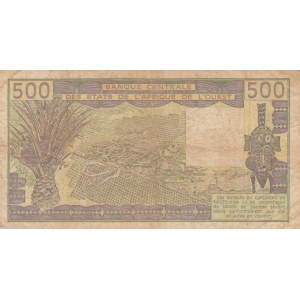 West African States, 500 Francs, 1981, FINE, p106A
