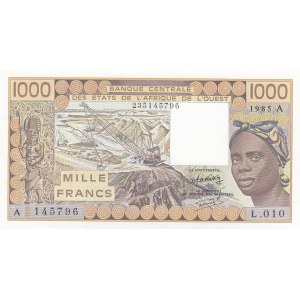 West African States, 1.000 Francs, 1985, UNC, p107af