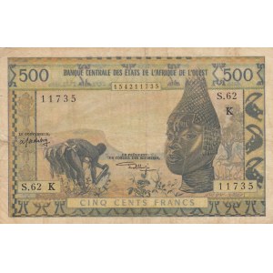 West African States, 500 Francs, 1959, FINE, p702kl