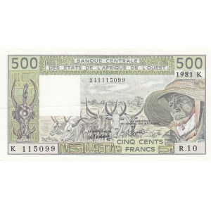 West African States, 500 Francs, 1981, XF (-), p706Kc