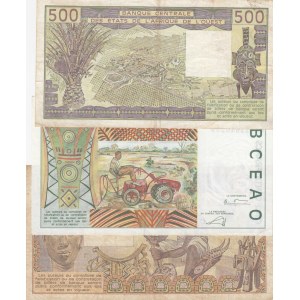 West African States,  Total 3 banknotes
