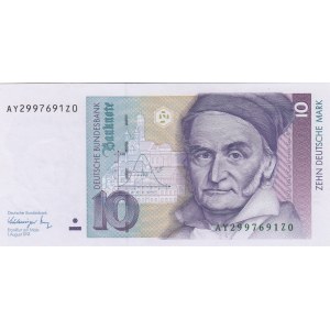 Germany- Federal Republic, 10 Mark, 1991, UNC, p38b