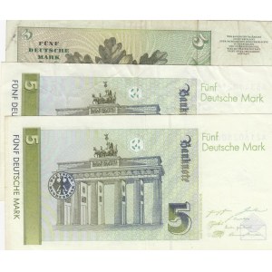 West Germany,  Total 3 banknotes