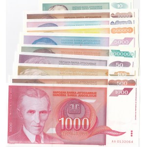 Yugoslavia,  Total 10 banknotes