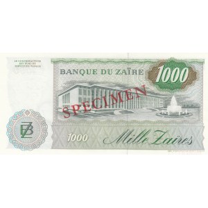 Zaire, 1.000 Zaires, 1985, UNC, p31s, SPECIMEN