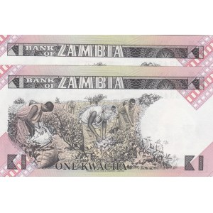 Zambia, 1Kwacha, 1980/88, UNC, p23B,