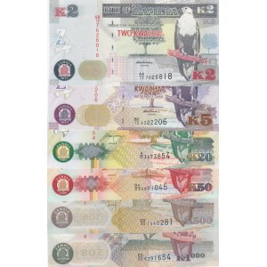 Zambia,  Total 6 banknotes