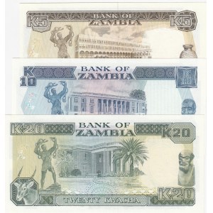 Zambia,  Total 3 banknotes