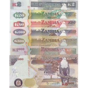 Zambia,  Total 7 banknotes