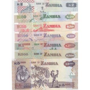 Zambia,  Total 7 banknotes