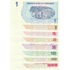 Zimbabwe,  UNC,  Total 8 banknotes
