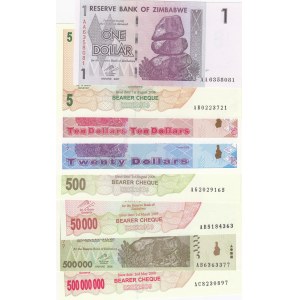 Zimbabwe,  Different 8 banknotes