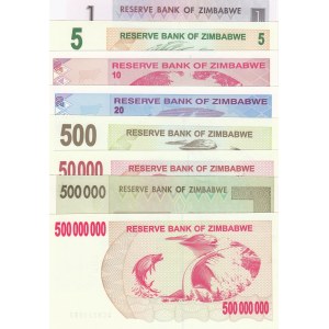 Zimbabwe,  Different 8 banknotes