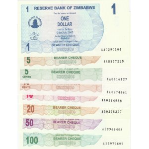 Zimbabwe,  Total 8 banknotes
