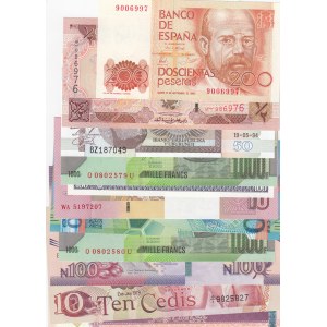 Mix Lot,  UNC,  total 11 banknotes