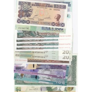Mix Lot,  UNC,  total 15 banknotes