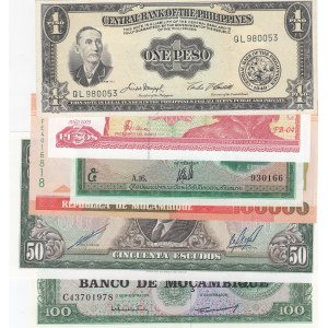Mix Lot,  UNC,  Lot of 6 different banknotes
