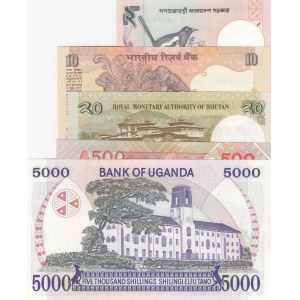 Mix Lot,  UNC,  total 5 banknotes