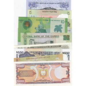 Mix Lot,  UNC,  total 10 banknotes