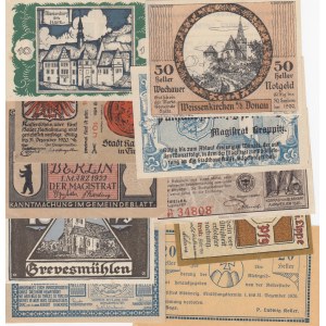 Mix Lot, Notgeld,  UNC,  total 10 banknotes
