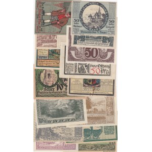 Mix Lot, Notgeld,  UNC,  total 14 banknotes